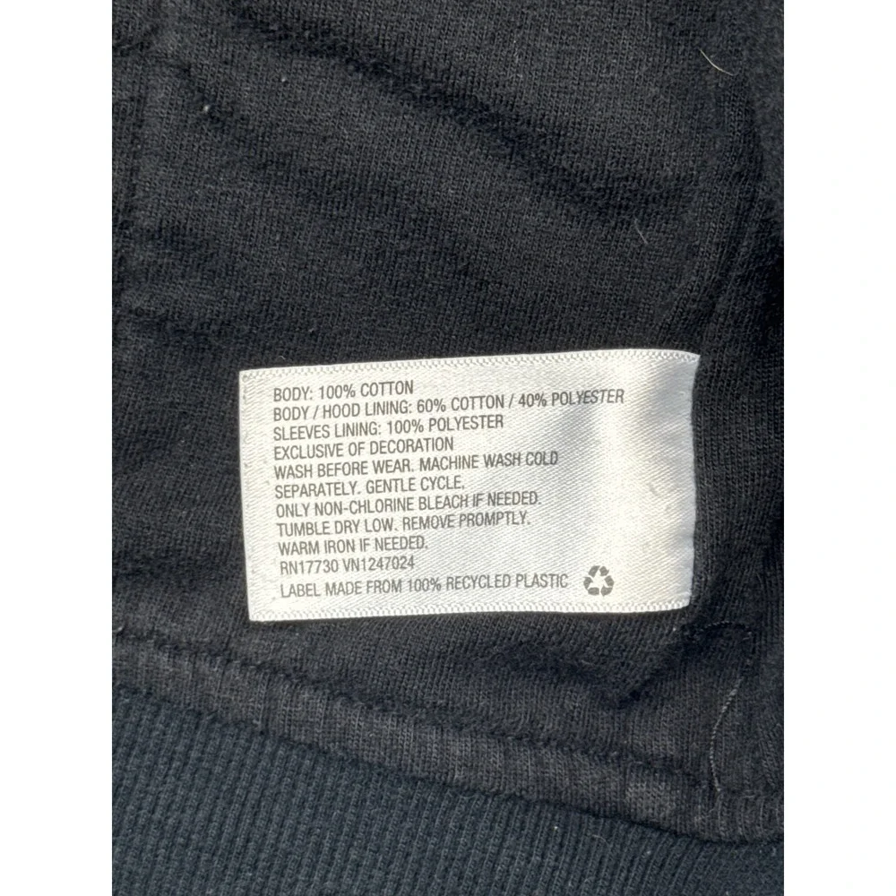 Mossimo Boys XL 16 Full Zip Hoodie Black Teal Topo Map Graphic Utility Pocket‎